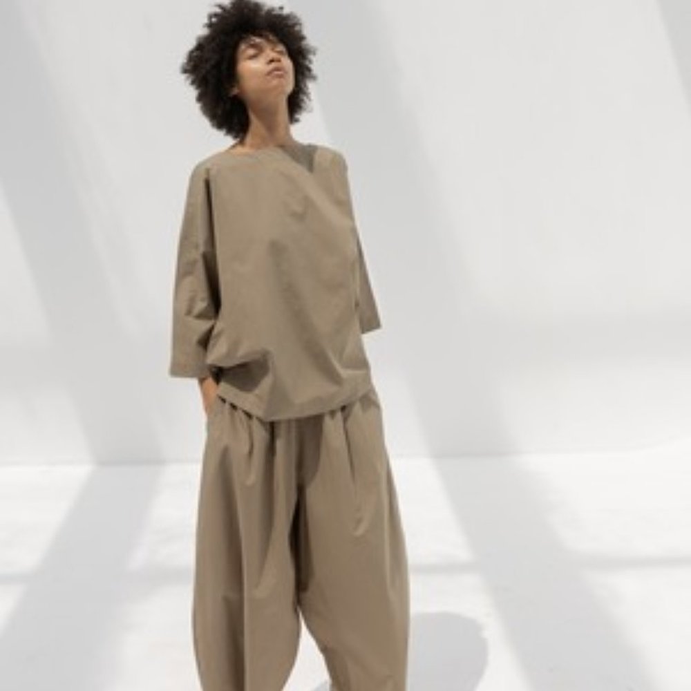 Black Crane Wide Pants